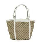 GUCCI(グッチ) トートバッグ 211982 TOTE DOUBLE SHOULDER MEDIUM ベージュ/ホワイト