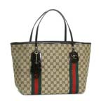 GUCCI(グッチ) トートバッグ 211970 TOTE DOUBLE SHOULDER LARGE ベージュ/ダークブラウン